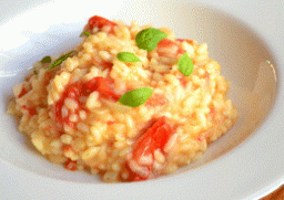 Рис с сыром  и помидорами