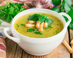 Суп-пюре  из зеленого горошка